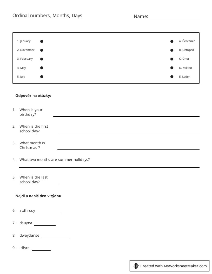 My Worksheet Maker - The Best Worksheet Maker