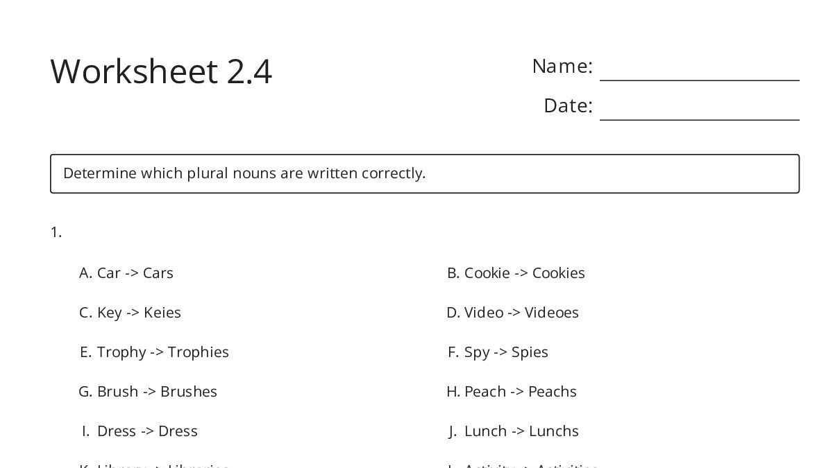 Worksheet 2.4 - My Worksheet Maker: Create Your Own Worksheets