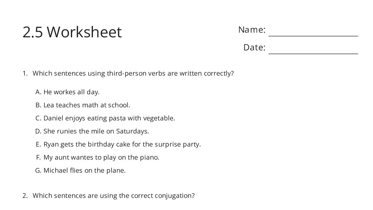 2.5 Worksheet - My Worksheet Maker: Create Your Own Worksheets