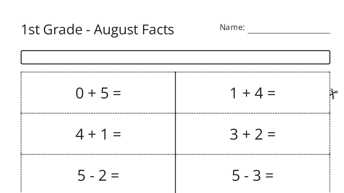 1st Grade - August Facts - My Flashcard Maker: Create Your Own Flashcards