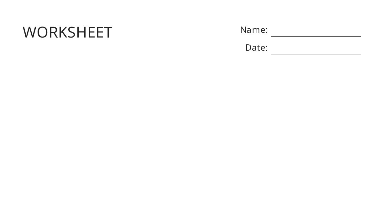 WORKSHEET - My Worksheet Maker: Create Your Own Worksheets