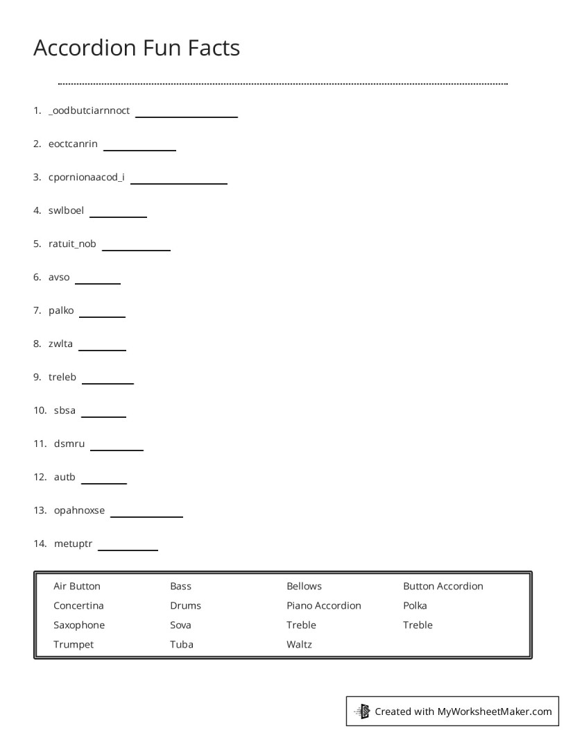 My Worksheet Maker: The Best Online Worksheet Creator