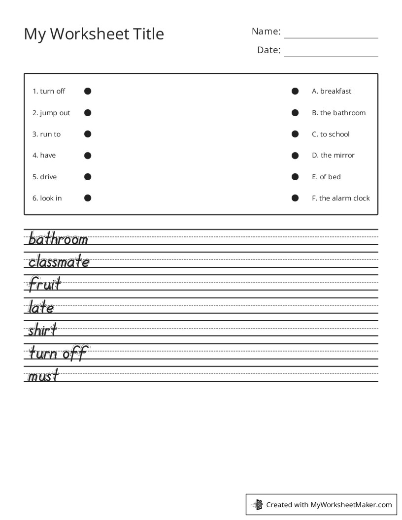 My Worksheet Maker: The Best Online Worksheet Creator