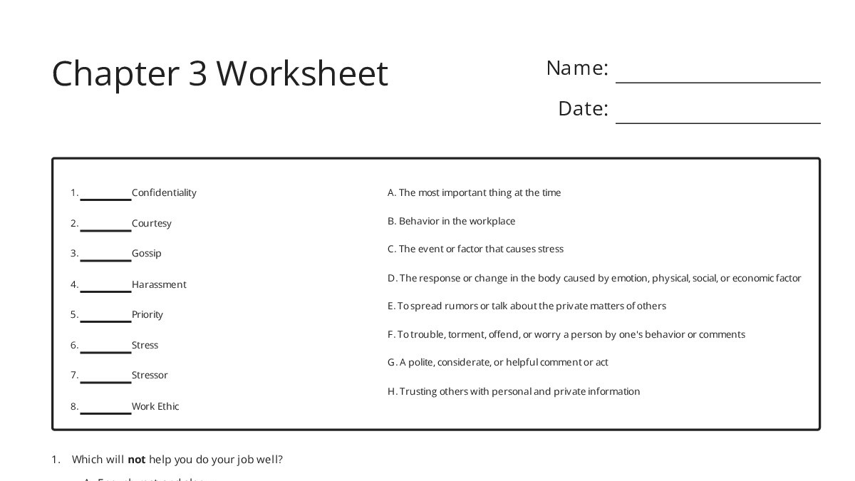 Chapter 3 Worksheet - My Worksheet Maker: Create Your Own Worksheets