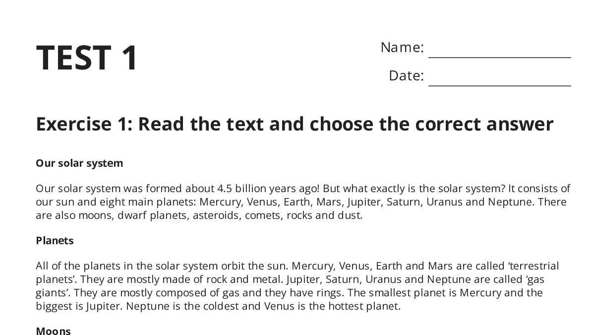 TEST 1﻿﻿﻿﻿﻿﻿ - My Worksheet Maker: Create Your Own Worksheets