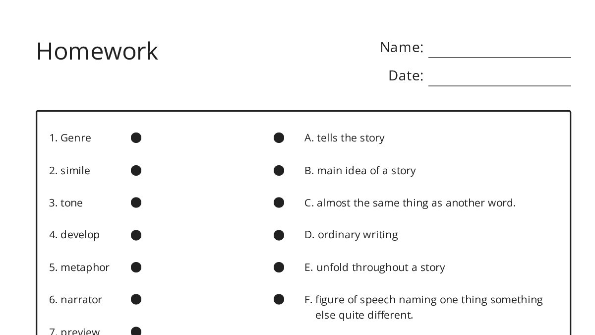 Homework - My Worksheet Maker: Create Your Own Worksheets
