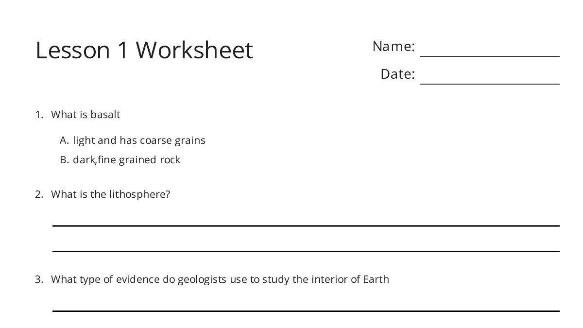 Lesson 1 Worksheet - My Worksheet Maker: Create Your Own Worksheets