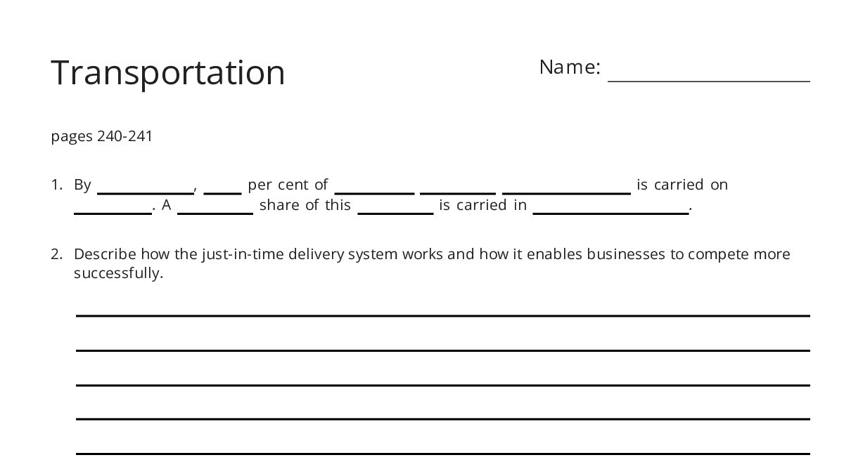Transportation Worksheet Close Worksheet.pdf Transportation - My Worksheet Maker: Create Your Own Worksheets