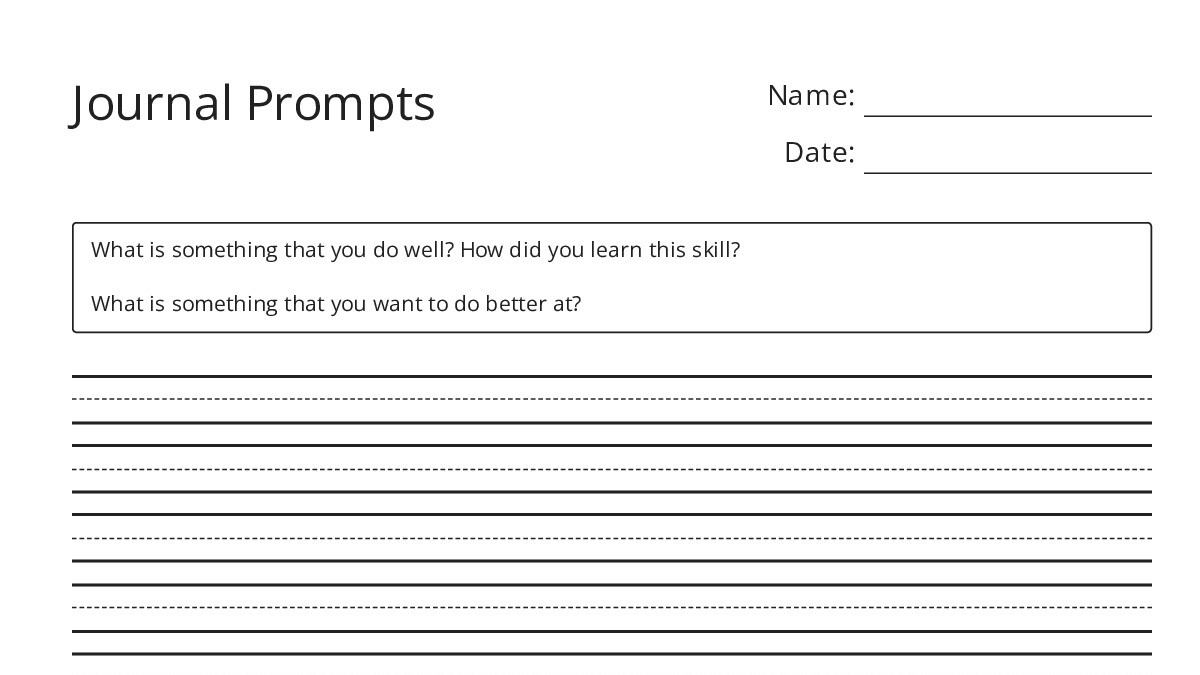 Journal Prompts - My Worksheet Maker: Create Your Own Worksheets