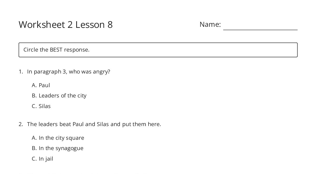 Worksheet 2 Lesson 8 - My Worksheet Maker: Create Your Own Worksheets