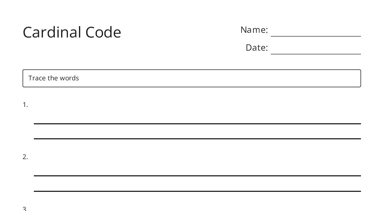 Cardinal Code - My Worksheet Maker: Create Your Own Worksheets