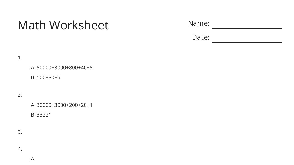 My Math Worksheets Math Worksheet - My Worksheet Maker: Create Your Own Worksheets