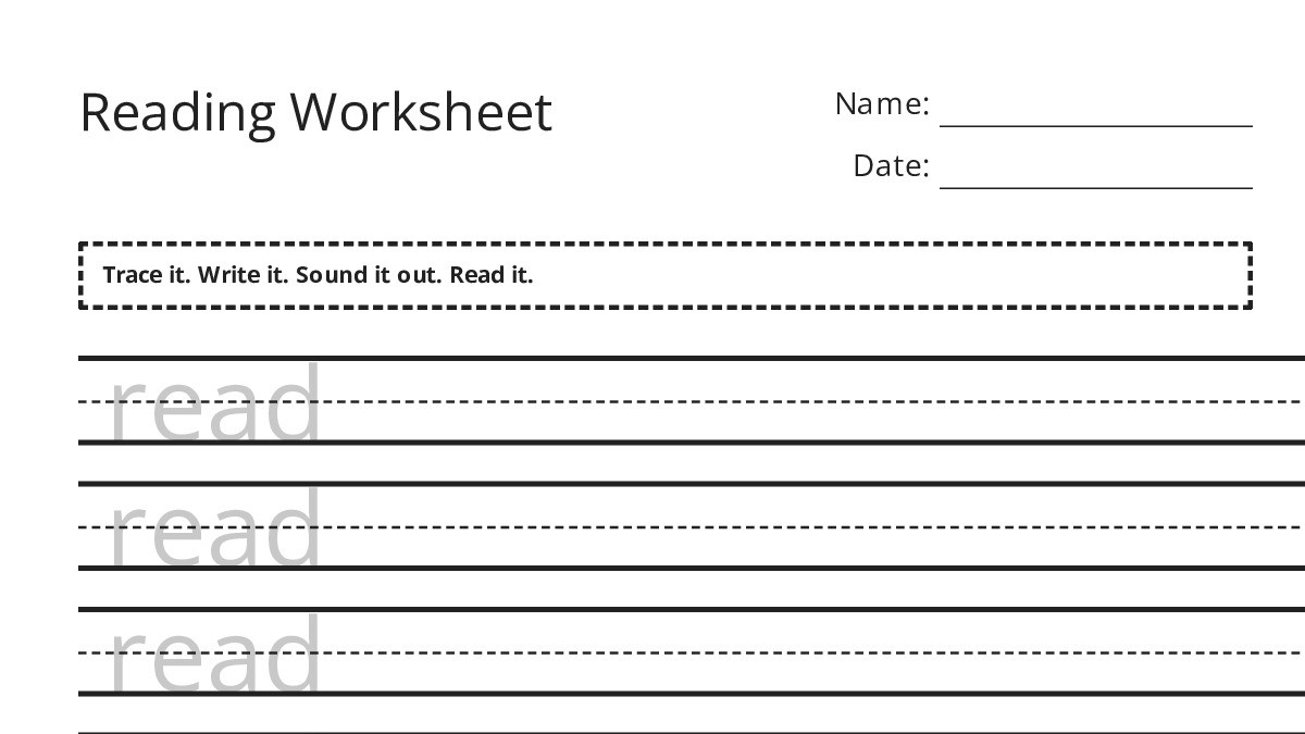 Reading Worksheet - My Worksheet Maker: Create Your Own Worksheets