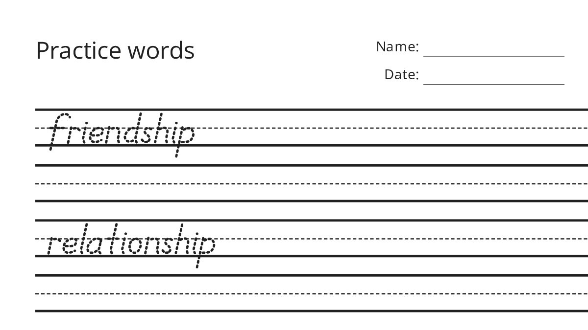 Practice words - My Worksheet Maker: Create Your Own Worksheets