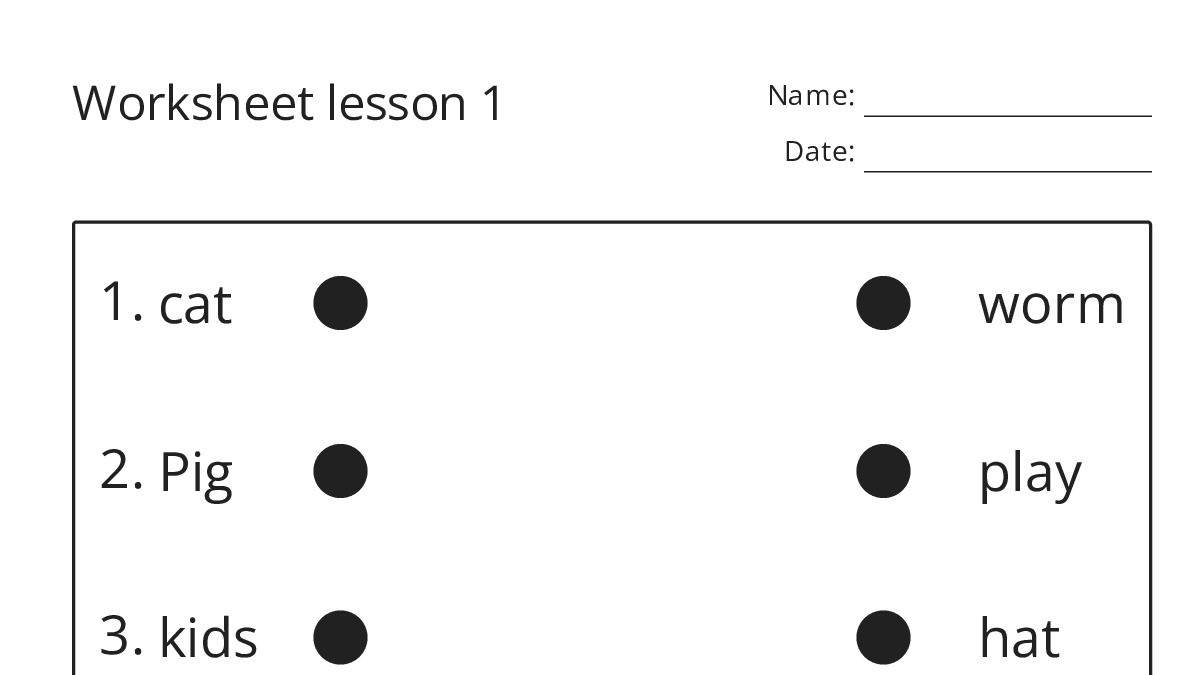 Worksheet lesson 1 - My Worksheet Maker: Create Your Own Worksheets