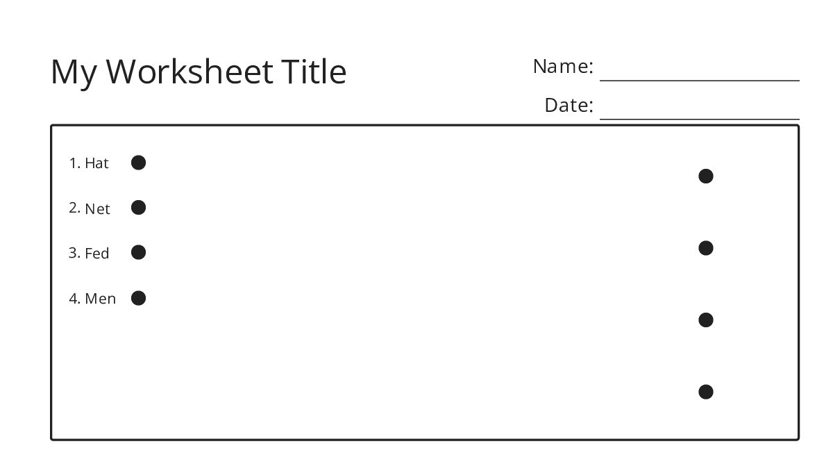 My Worksheet Title - My Worksheet Maker: Create Your Own Worksheets