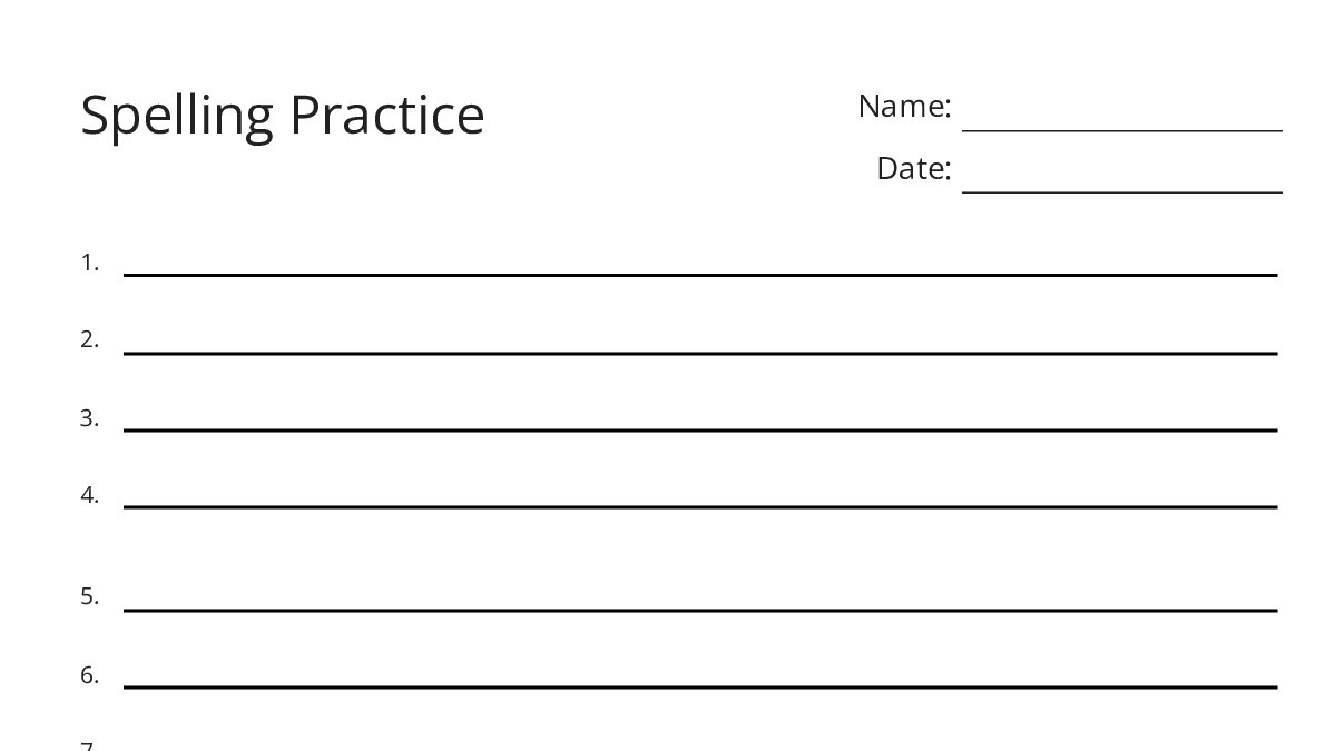 Spelling Practice - My Worksheet Maker: Create Your Own Worksheets