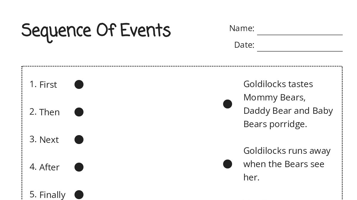 Events Worksheet Sequence Of Events - My Worksheet Maker: Create Your Own Worksheets