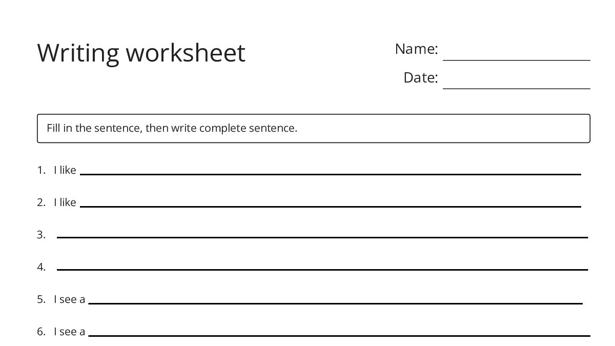 Worksheet Student Writing Writing worksheet - My Worksheet Maker: Create Your Own Worksheets