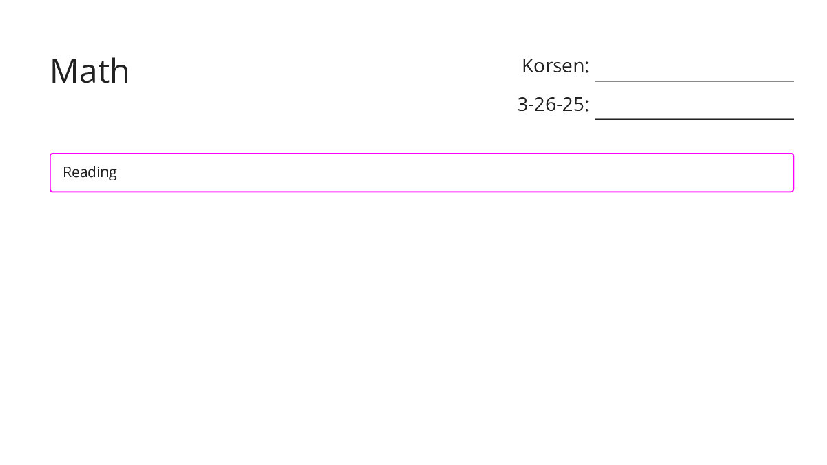 Math - My Worksheet Maker: Create Your Own Worksheets