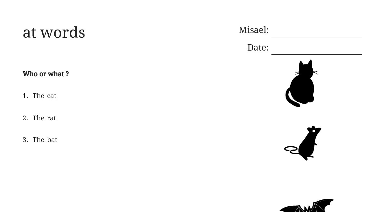 at words - My Worksheet Maker: Create Your Own Worksheets