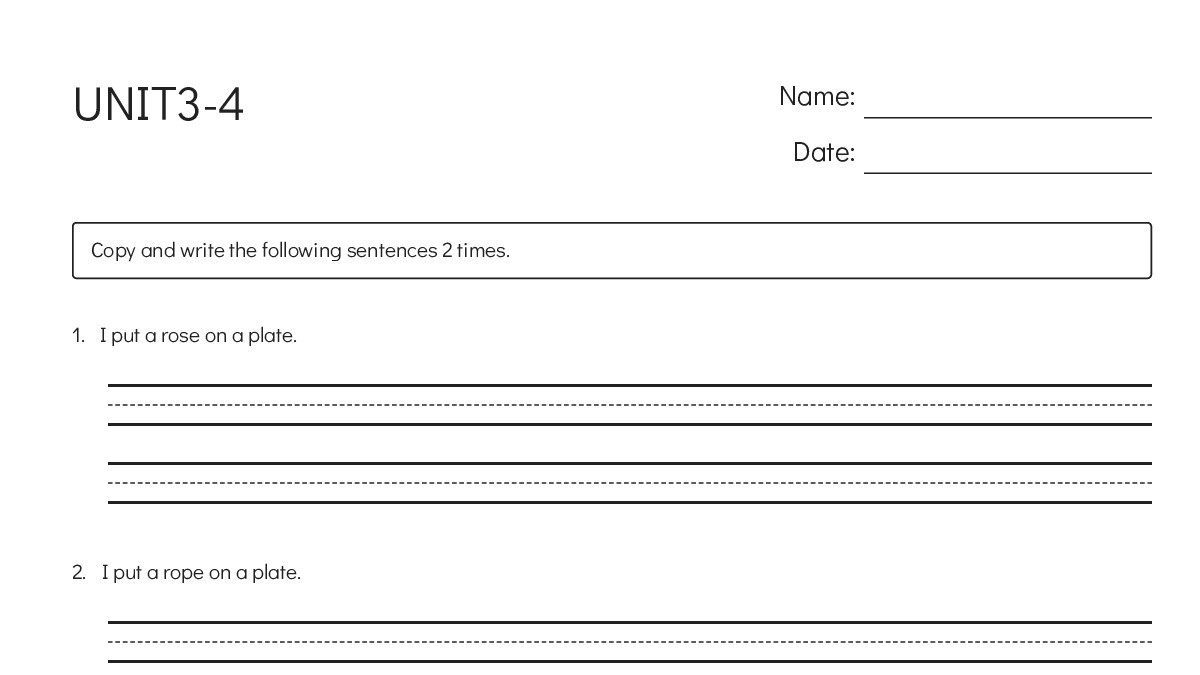UNIT3-4 - My Worksheet Maker: Create Your Own Worksheets