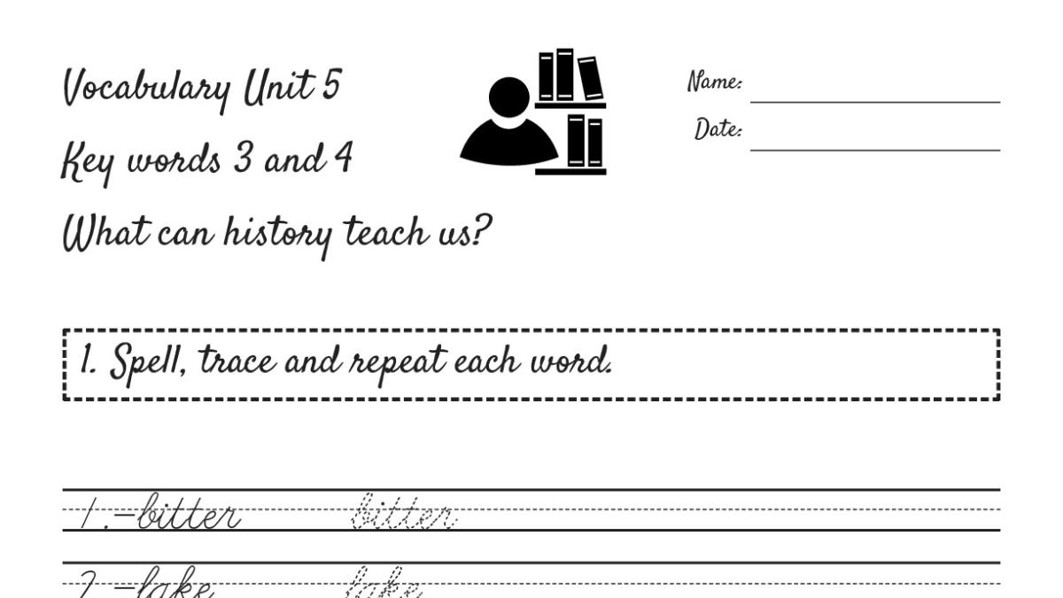 Vocabulary Unit 5 Key words 3 and 4 What can history teach us? - My ...
