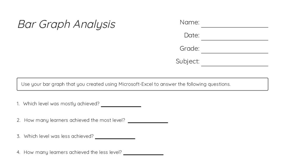 Nalysis Graph Bar Graph Analysis - My Worksheet Maker: Create Your Own Worksheets