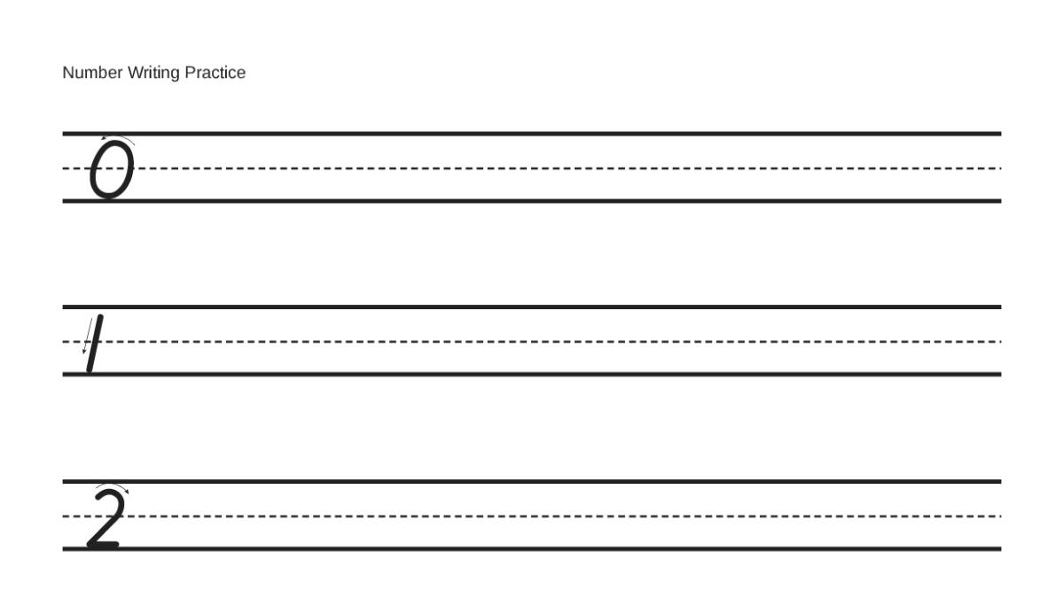 Number Writing Practice - My Worksheet Maker: Create Your Own Worksheets