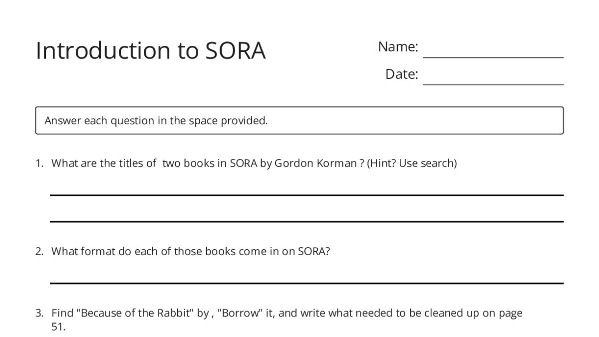 Example Caa Sora Assessment.pdf Introduction to SORA - My Worksheet Maker: Create Your Own Worksheets