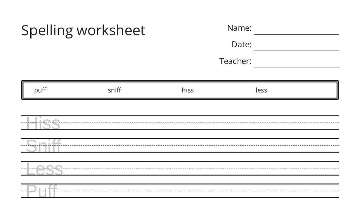 Spelling worksheet - My Worksheet Maker: Create Your Own Worksheets