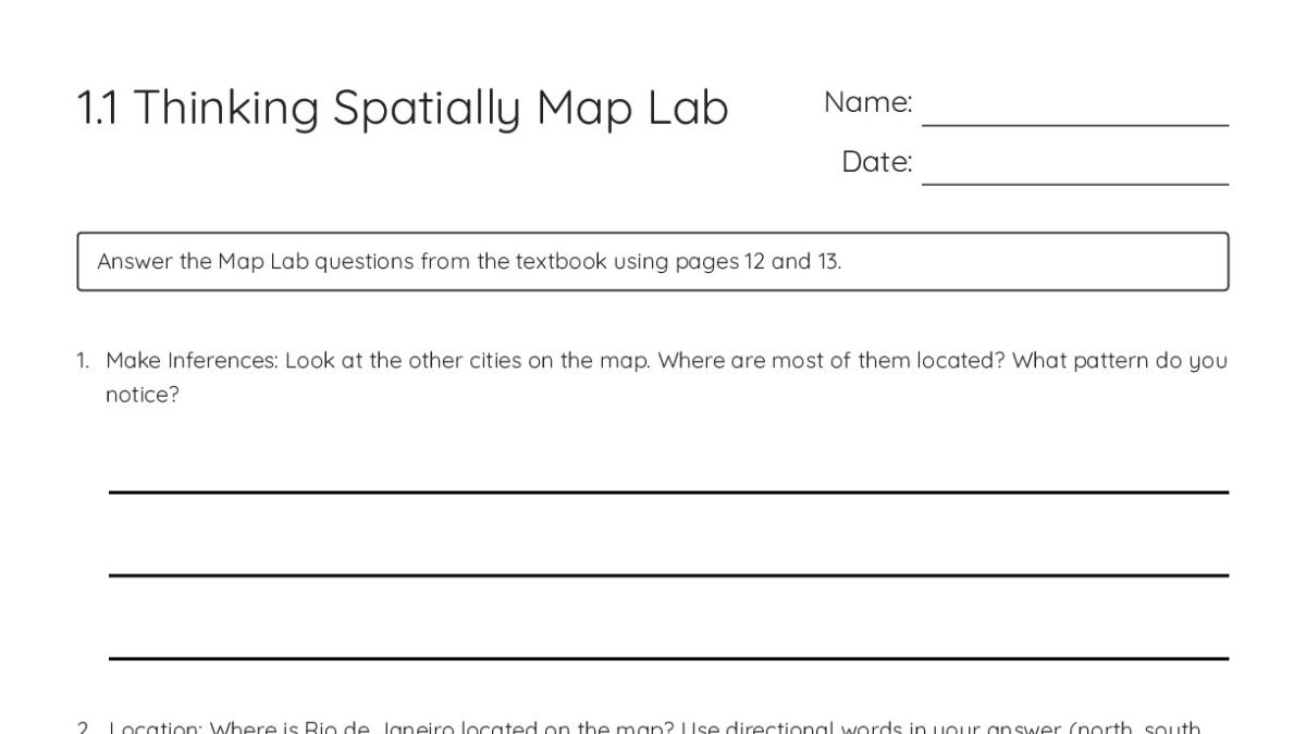 1.1 Thinking Spatially Map Lab - My Worksheet Maker: Create Your Own ...