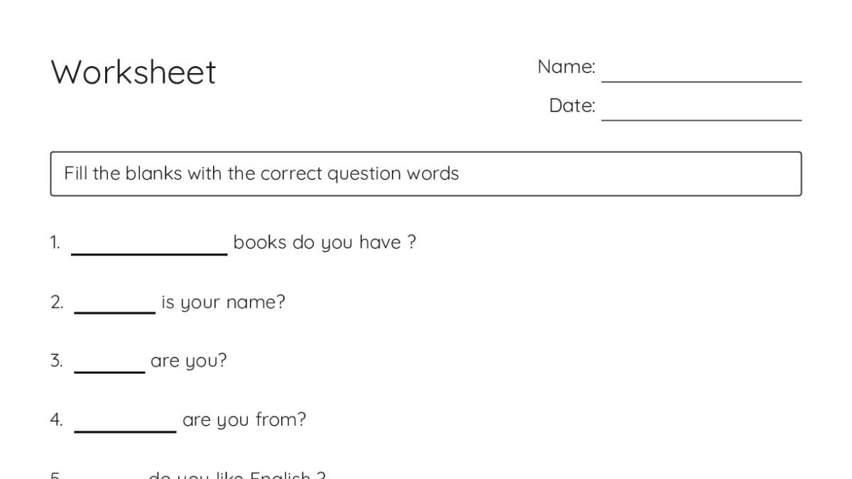 Worksheet - My Worksheet Maker: Create Your Own Worksheets