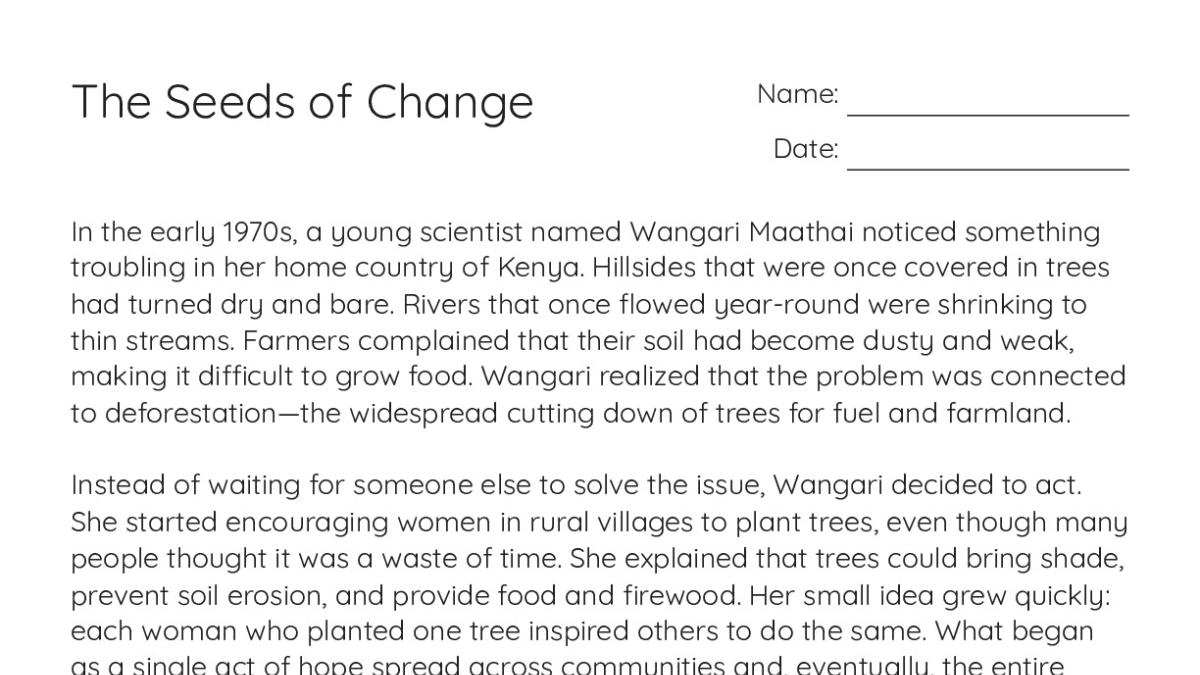 The Seeds of Change My Worksheet Maker Create Your Own Worksheets