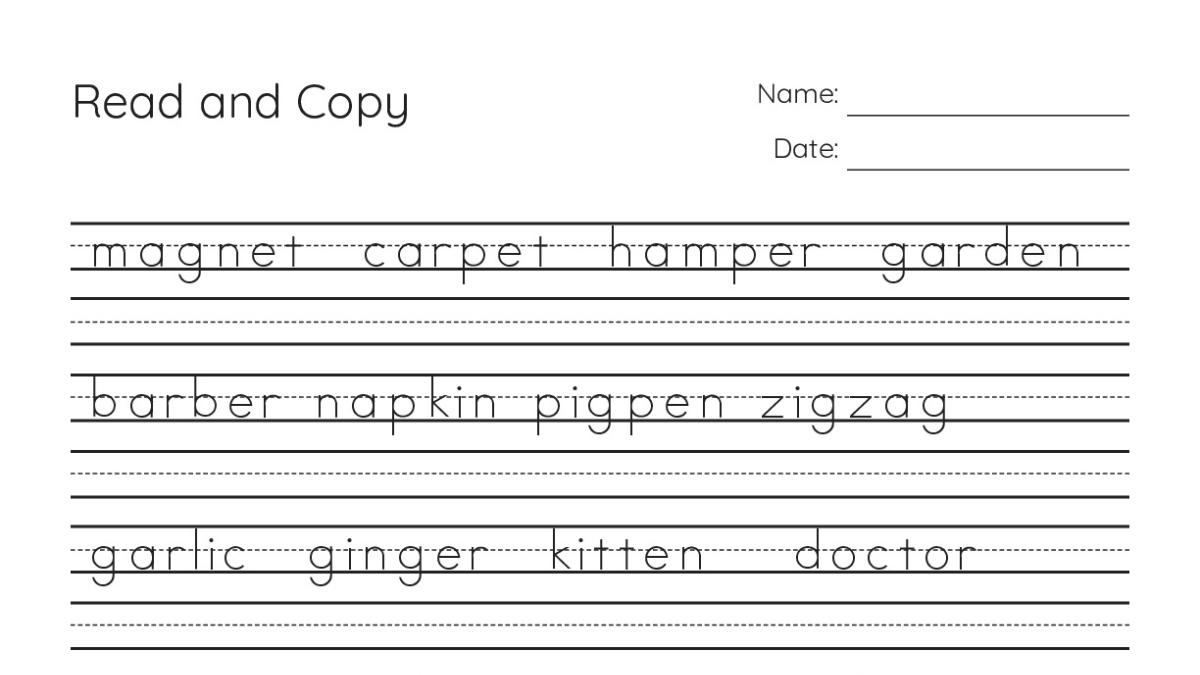 Read and Copy - My Worksheet Maker: Create Your Own Worksheets