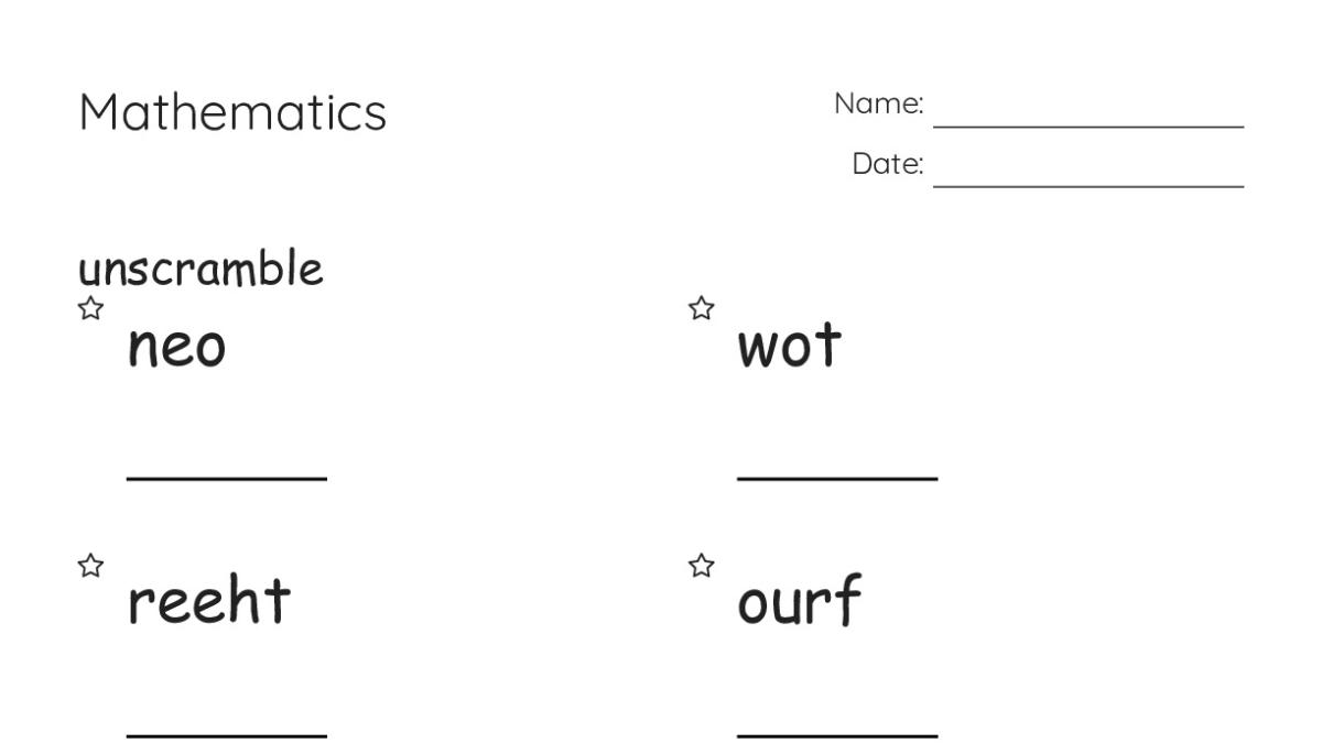 Mathematics - My Worksheet Maker: Create Your Own Worksheets