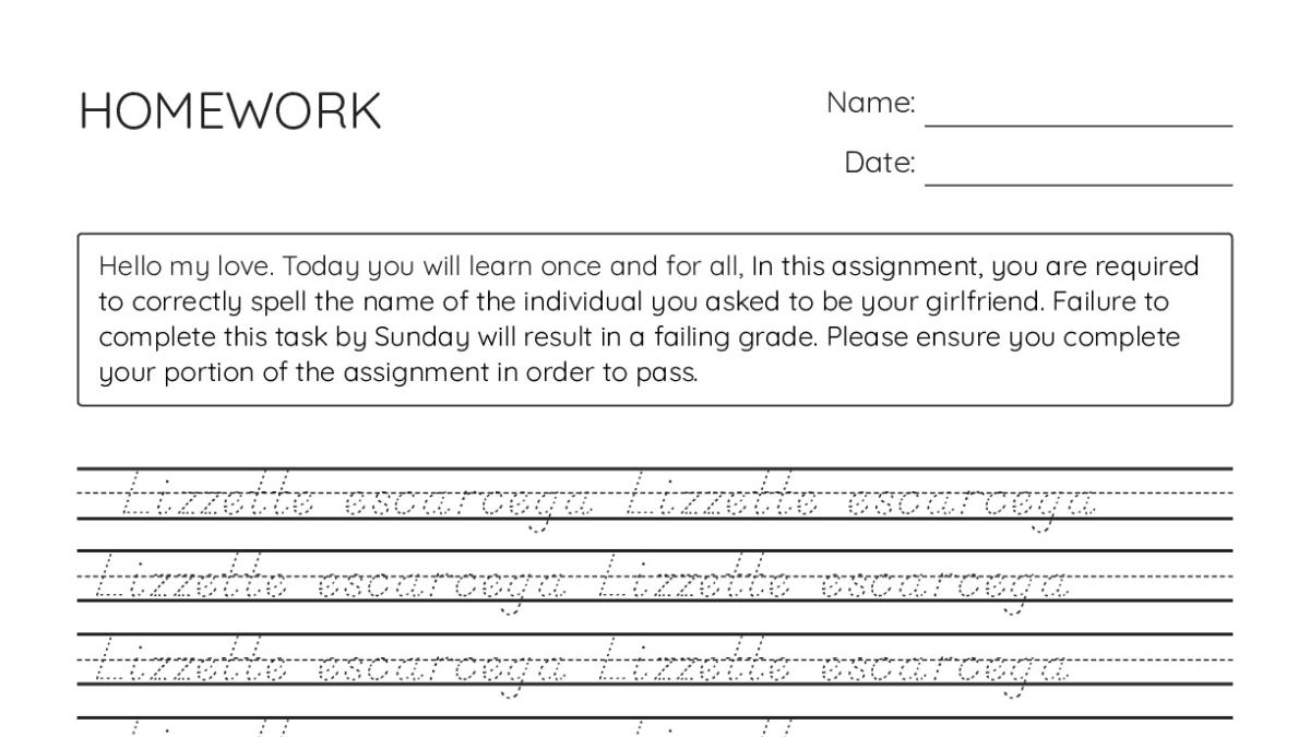 HOMEWORK - My Worksheet Maker: Create Your Own Worksheets