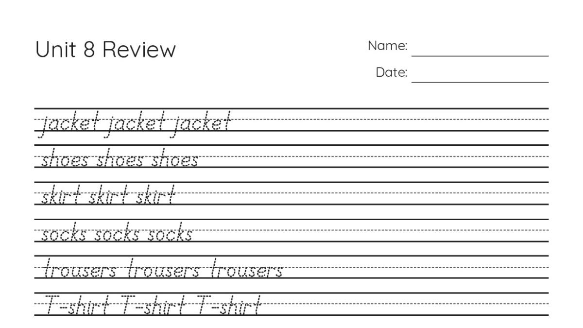 Unit 8 Review - My Worksheet Maker: Create Your Own Worksheets