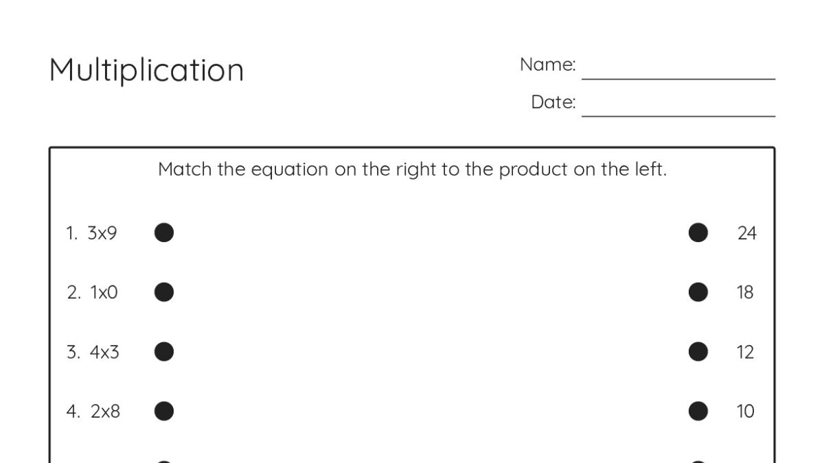 Multiplication - My Worksheet Maker: Create Your Own Worksheets