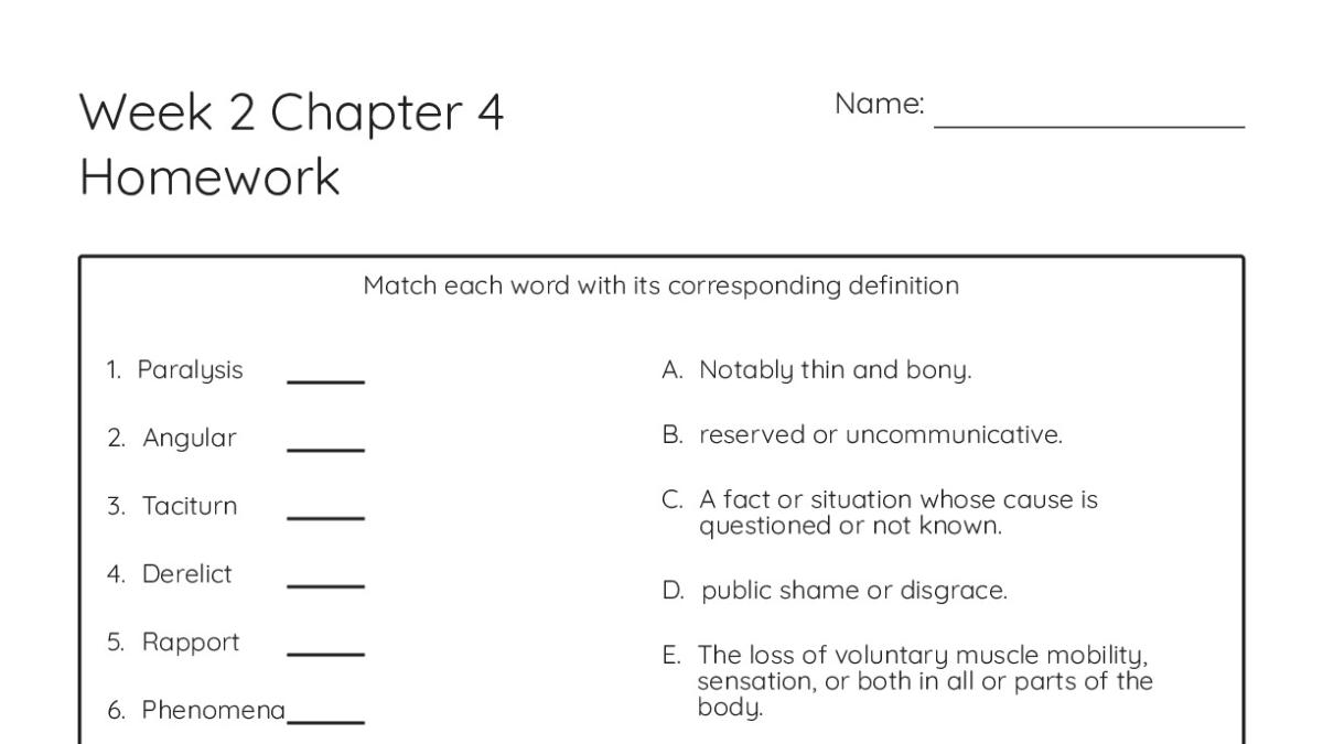 Week 2 Chapter 4 Homework - My Worksheet Maker: Create Your Own Worksheets