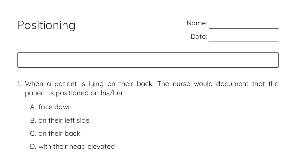 Positioning Worksheet Positioning - My Worksheet Maker: Create Your Own Worksheets