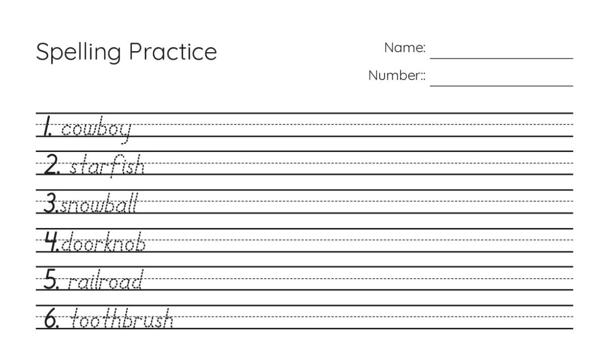 Spelling Practice - My Worksheet Maker: Create Your Own Worksheets