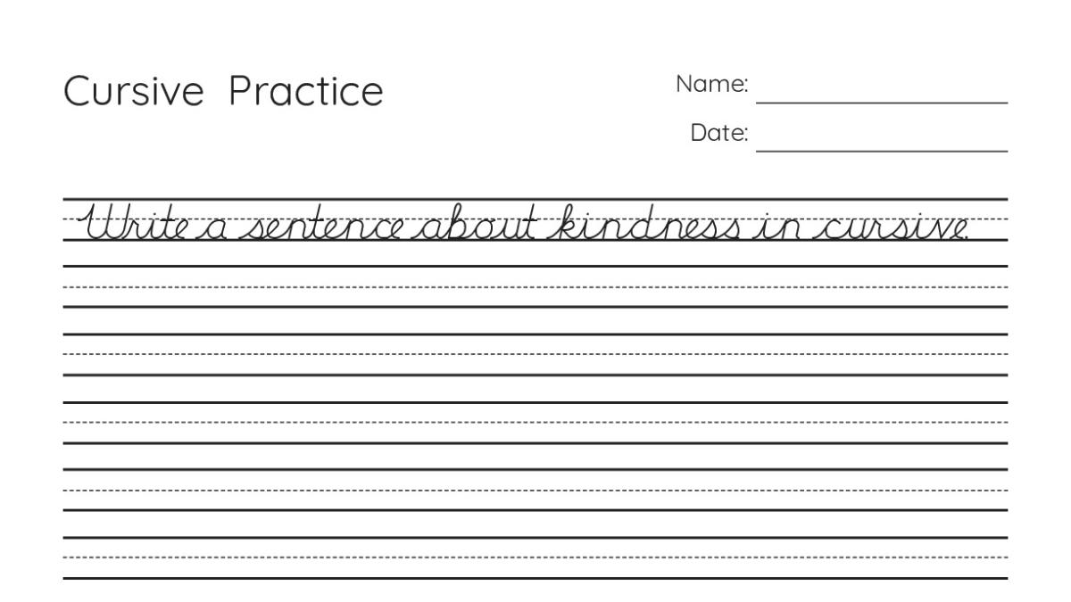 Cursive Practice - My Worksheet Maker: Create Your Own Worksheets