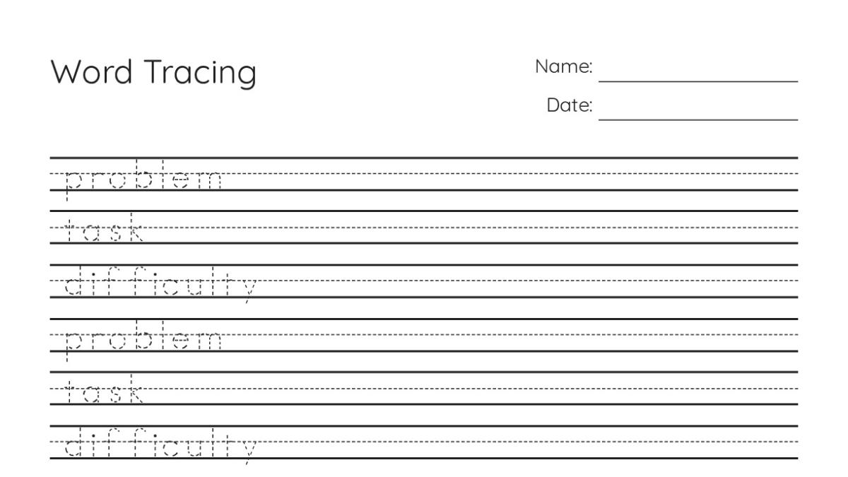Word Tracing Create Word Tracing - My Worksheet Maker: Create Your Own Worksheets