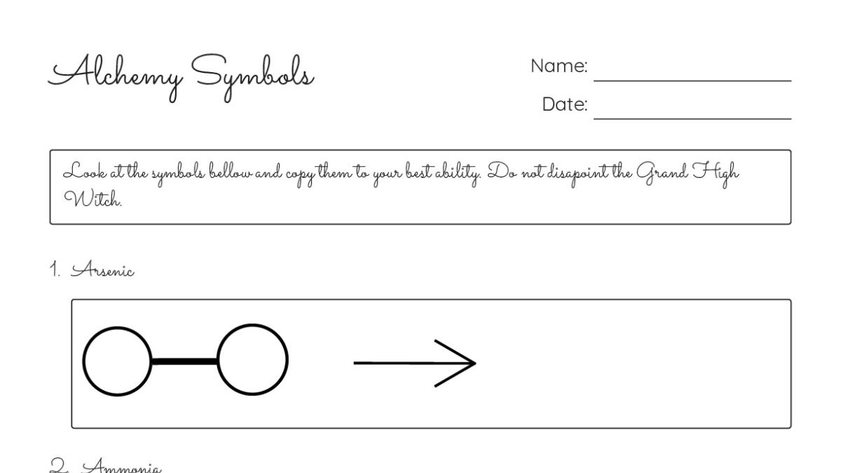 Alchemy Symbols - My Worksheet Maker: Create Your Own Worksheets