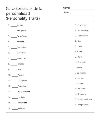 Spanish Grammar Vocabulary Crossword — Grade 6 - Free Printable ...