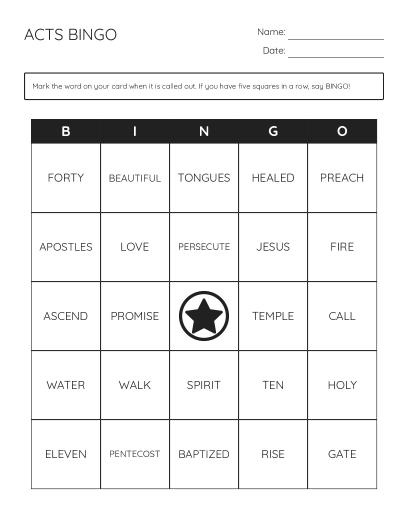 John 1 Bible Study Bingo Cards - Free Printable | BrightSprout