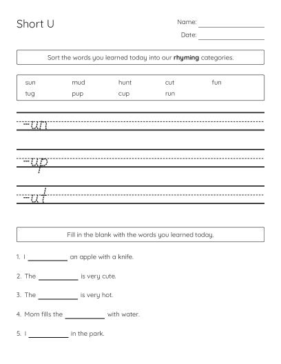 1st Grade Handwriting Practice - Free Printable | BrightSprout