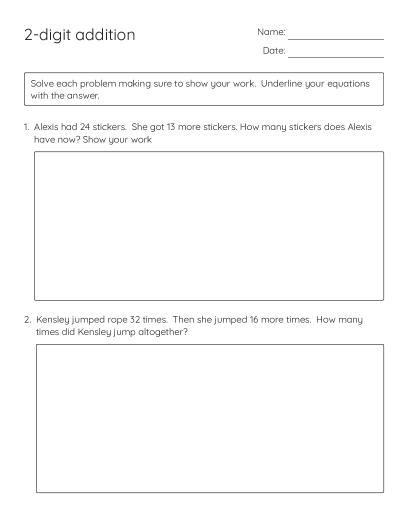 Free Printable 2nd Grade Addition Activities | BrightSprout
