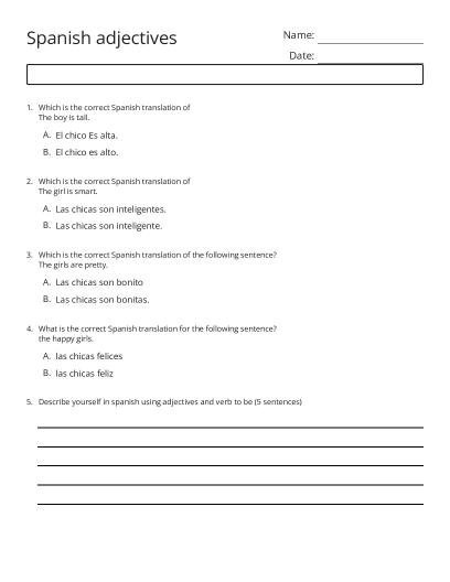 Grammar Quiz: Verb Tenses and Comparative Adjectives - Free Printable ...